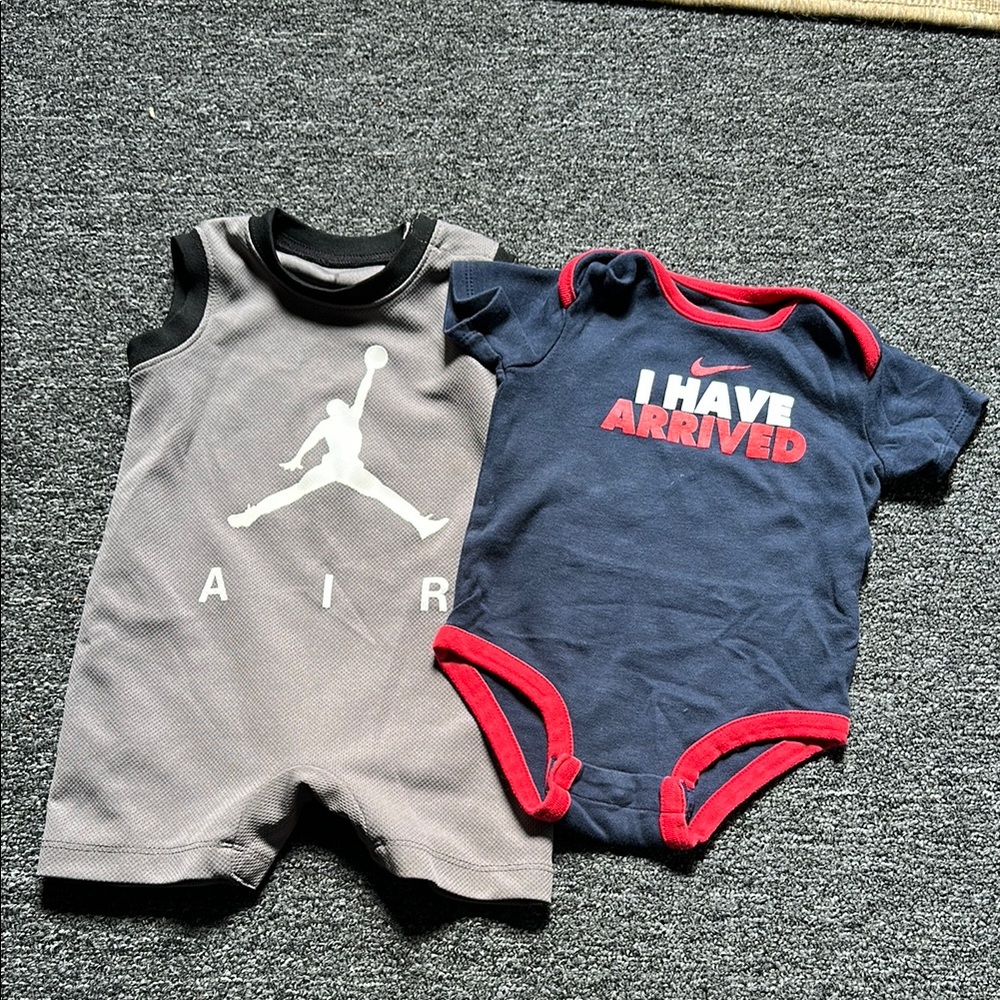 Nike Gray and Navy Baby Outfit Set